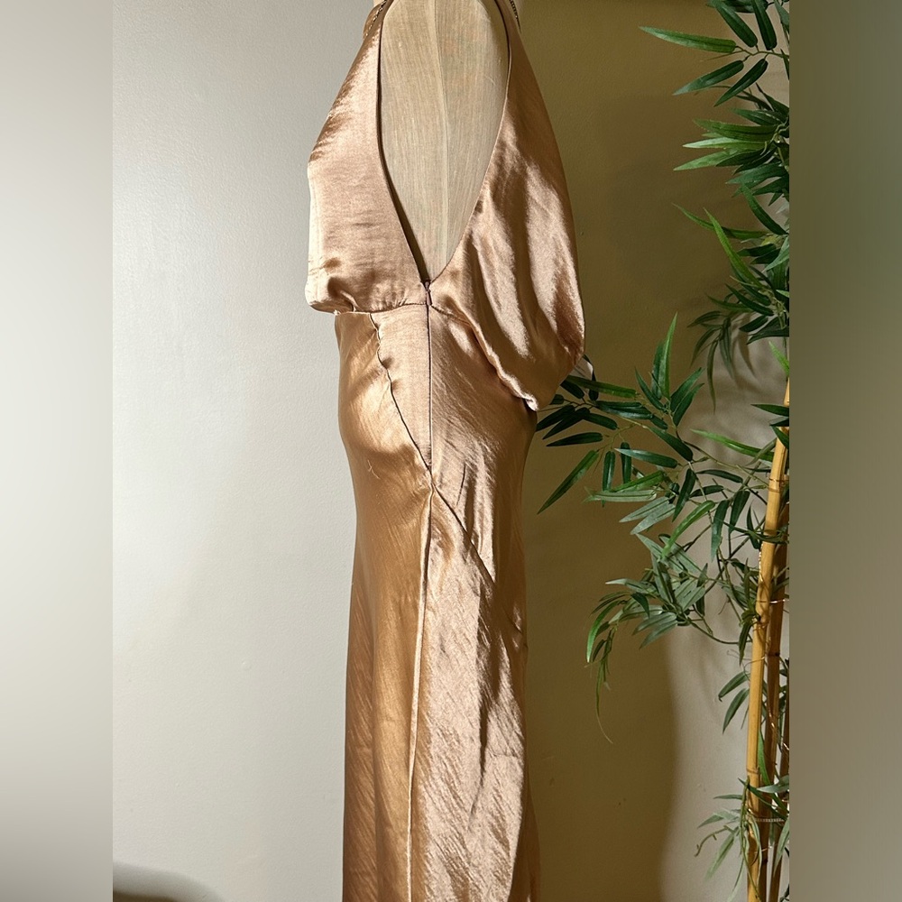 SOLD ALREADY 🛑 ASOS GOLD DRESS ZS 8 US - Picture 3 of 9